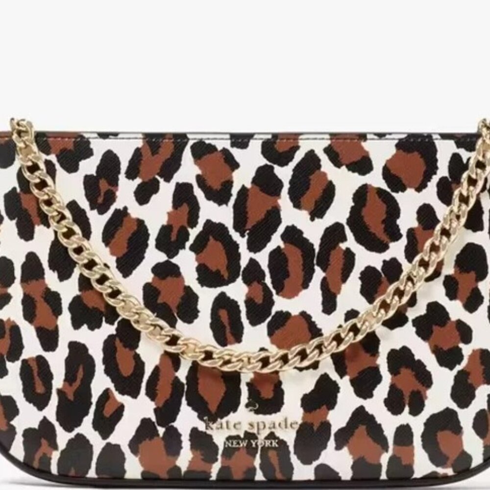 Kate Spade Small Leopard Print with Gold Chain
